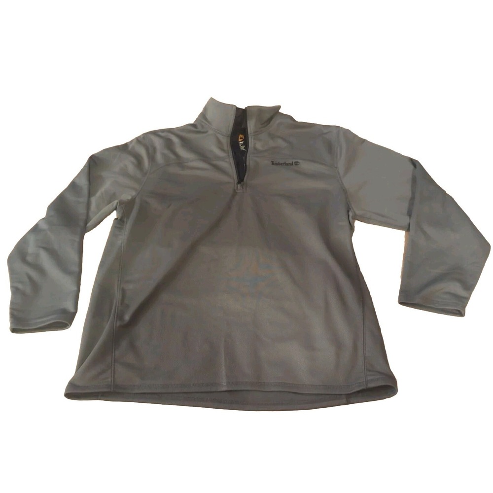 Timberland Men's Gray Quarter Zip Long Sleeve Pullover Sweatshirt Activewear XL